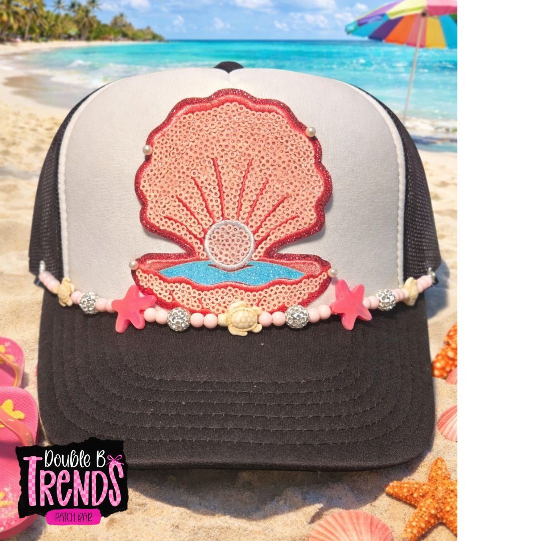 Pink Starfish with Turtles Hat Chain