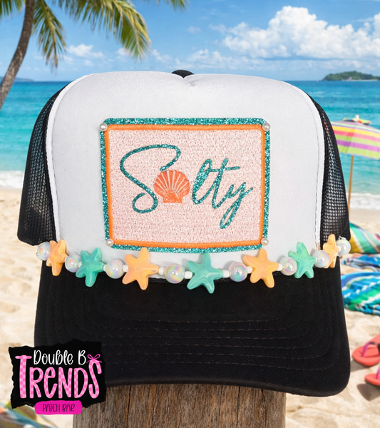 Orange and Teal Starfish Hat Chain
