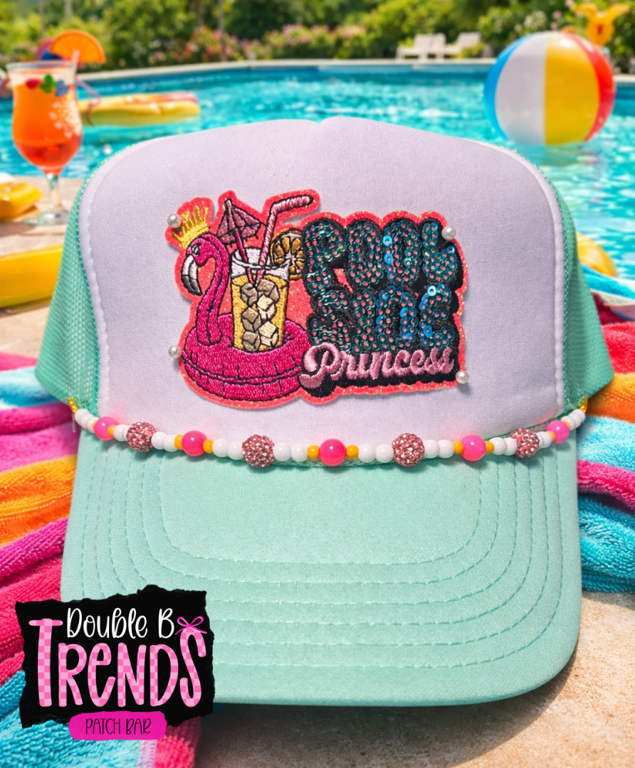 Pink Rhinestones with Bubblegum Pink Hat Chain