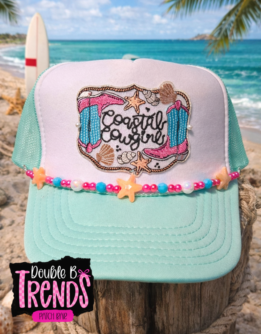 Orange Starfish with Pink and Blue Hat Chain